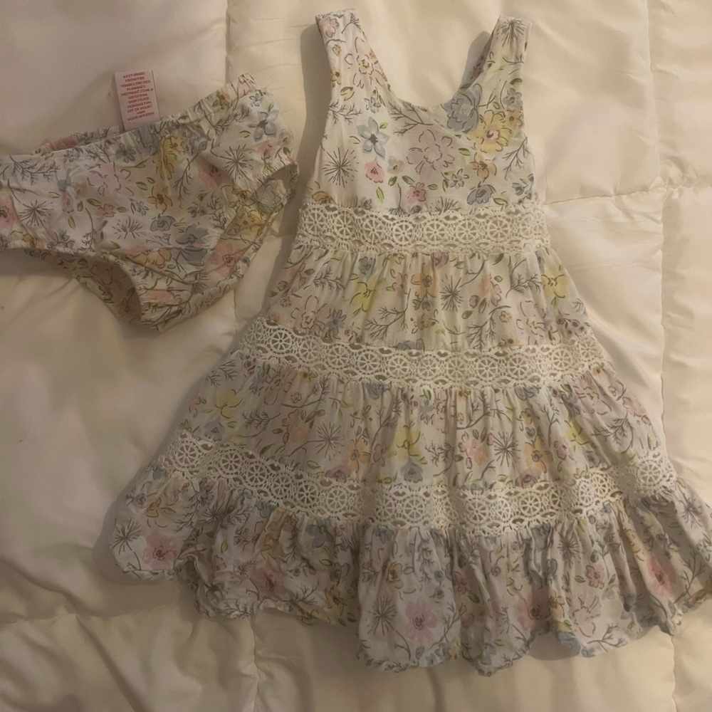 Girls dress with bloomers  - summer spring midi maxi